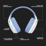 Logitech G435 Light Speed and Lightweight Gaming Bluetooth Wireless Over Ear Headphones with Mic