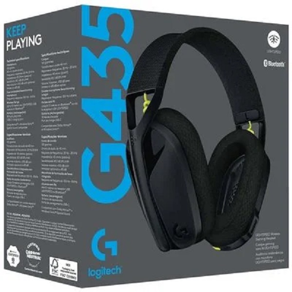 Logitech G435 Light Speed and Lightweight Gaming Bluetooth Wireless Over Ear Headphones with Mic